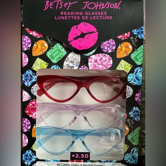 Betsey Johnson Reading Glasses 3-Pack - Picture 1 of 1